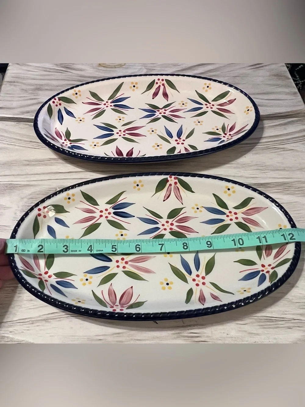 Temp-Tations by Tara Old World Confetti Oval Serving Platters Set of 2